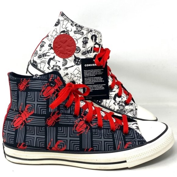 Converse Other - Converse Ctas High Shoes Skate White Red Men Size Canvas Custom A05960C-BLWRR